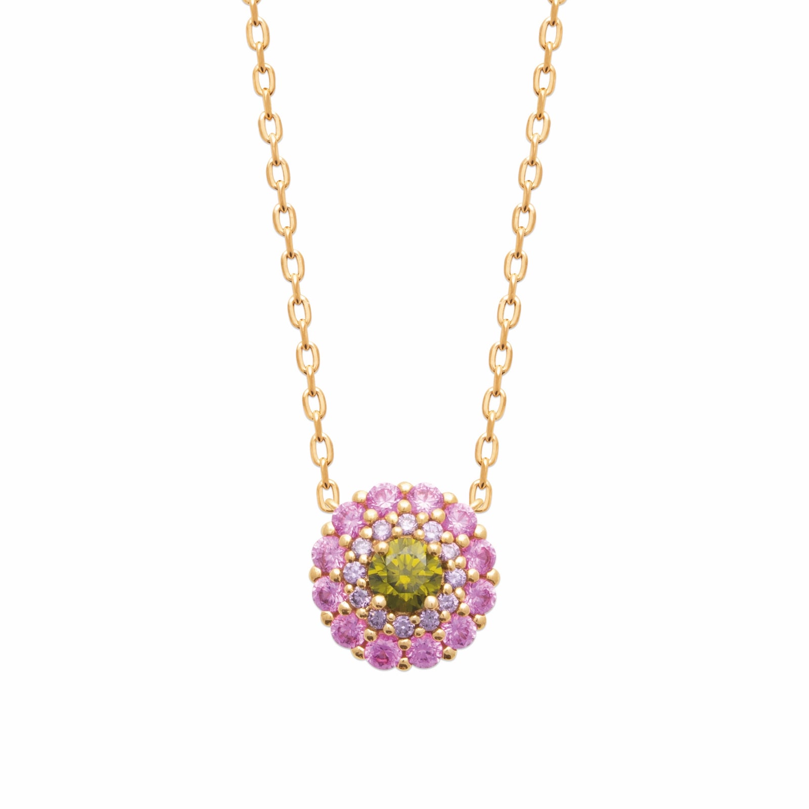 Burren jewellery gold flower necklace