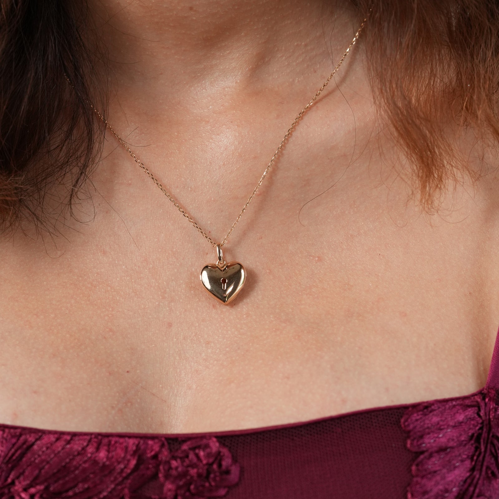 Burren jewellery gold heart necklace locket