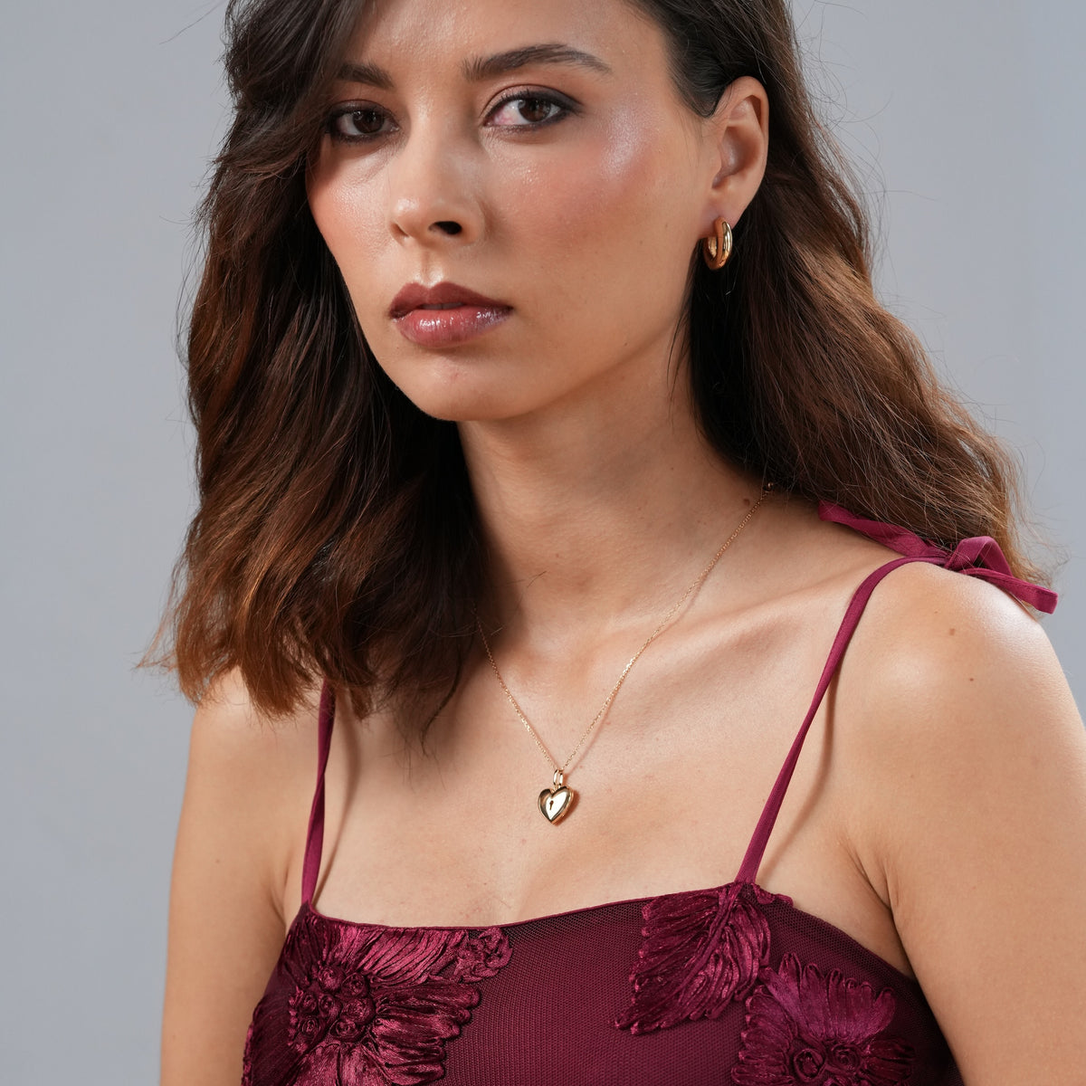 Burren jewellery gold heart necklace locket
