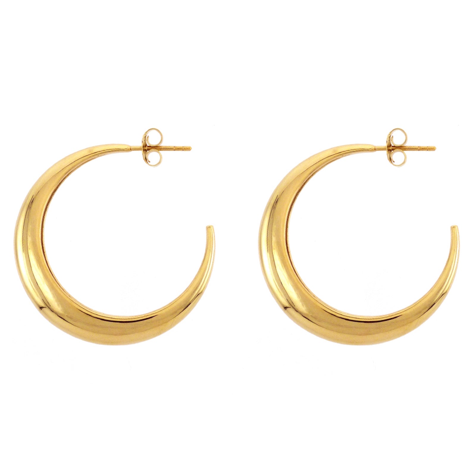Burren jewellery gold hoop earrings