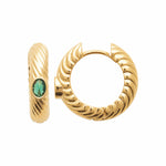 Burren jewellery gold huggie earrings