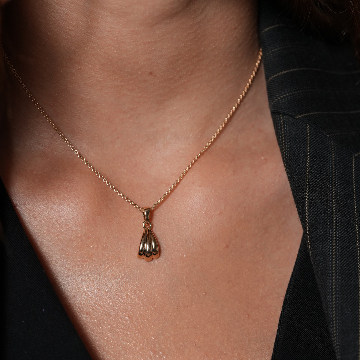Burren jewellery gold clover necklace 