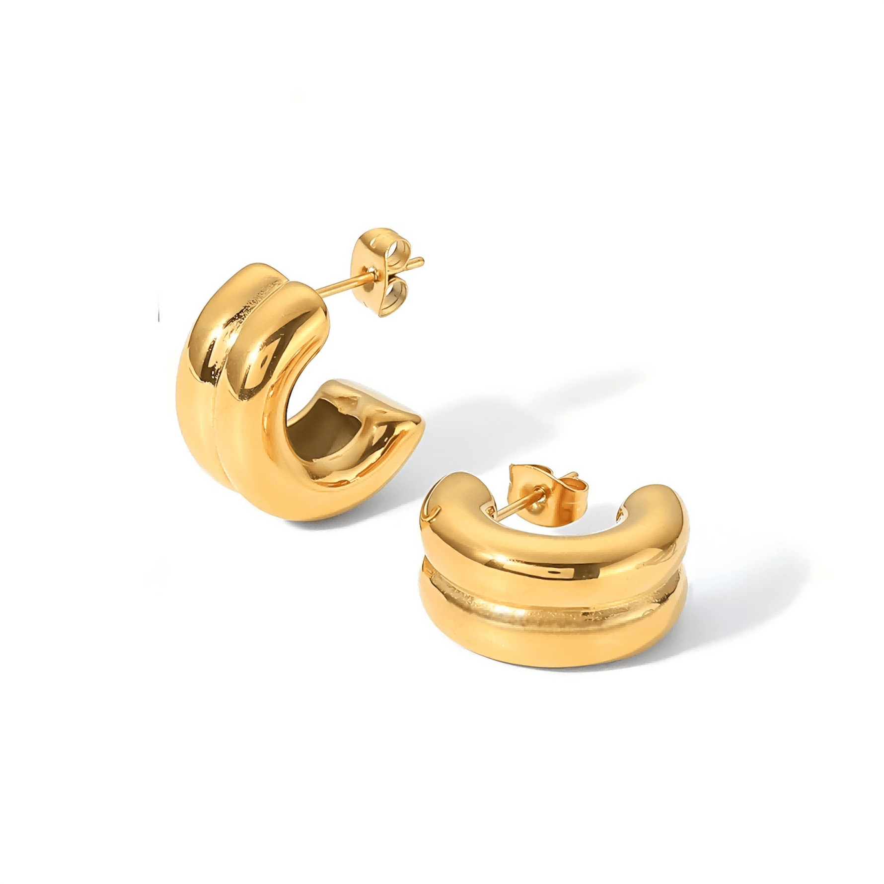 Burren jewellery gold small hoop earrings min