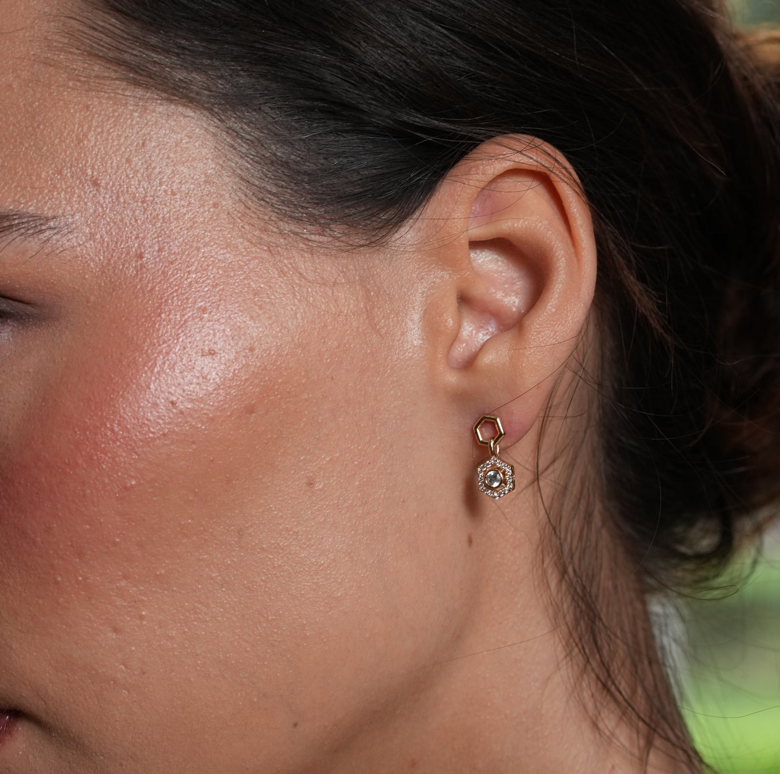 Burren jewellery gold stud earrings fashion