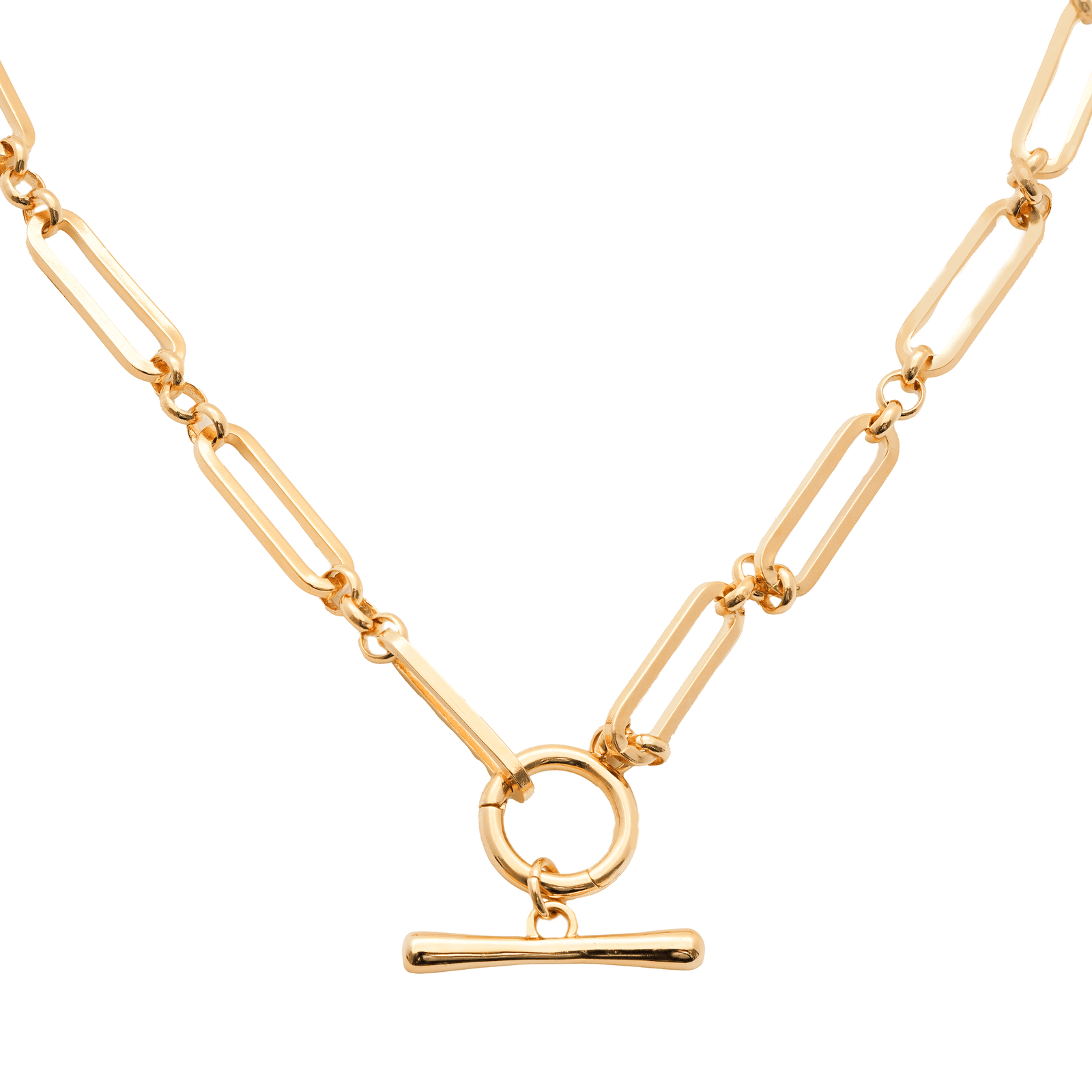 Burren jewellery gold tbar necklace min