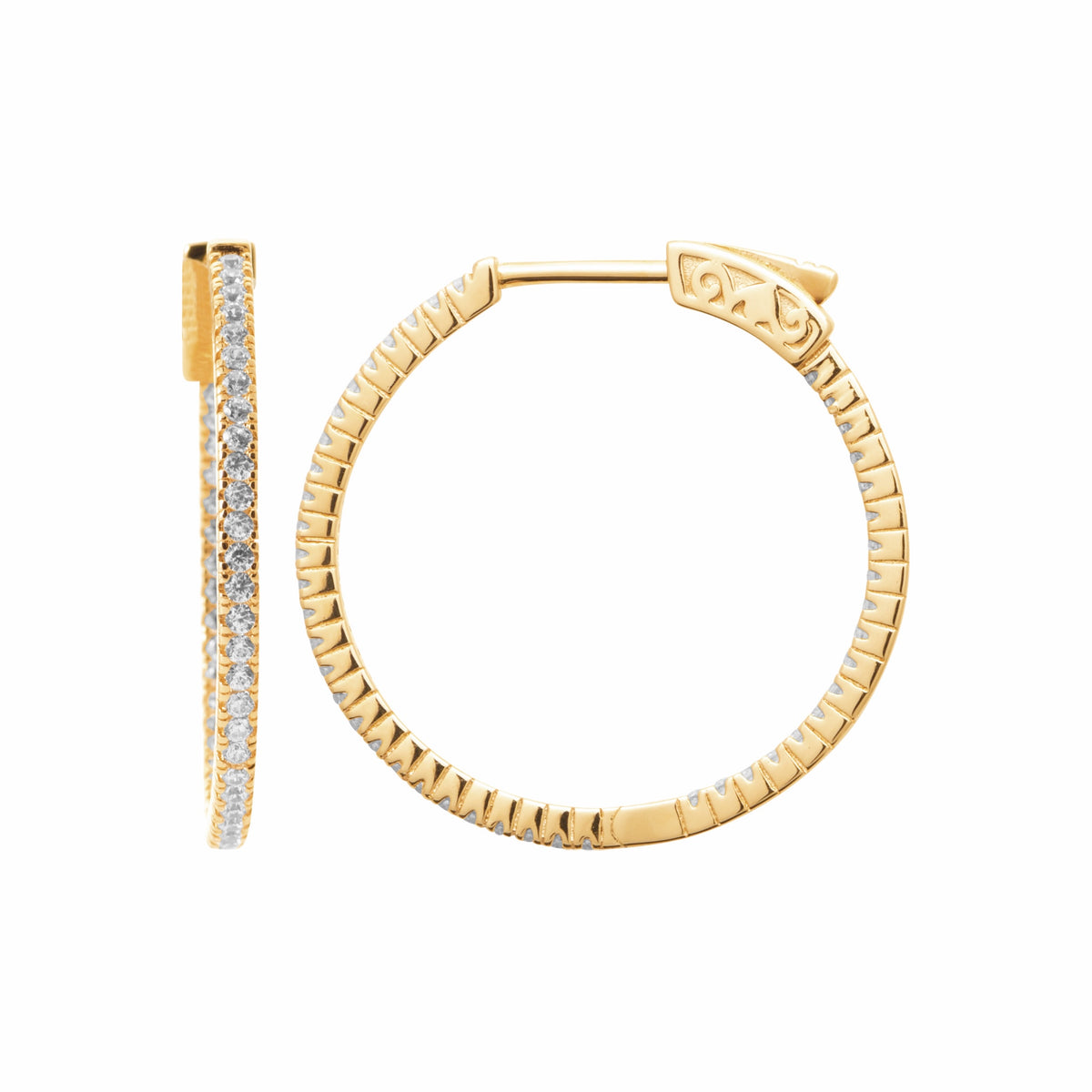 Burren jewellery  hoop earrings gold plated alt