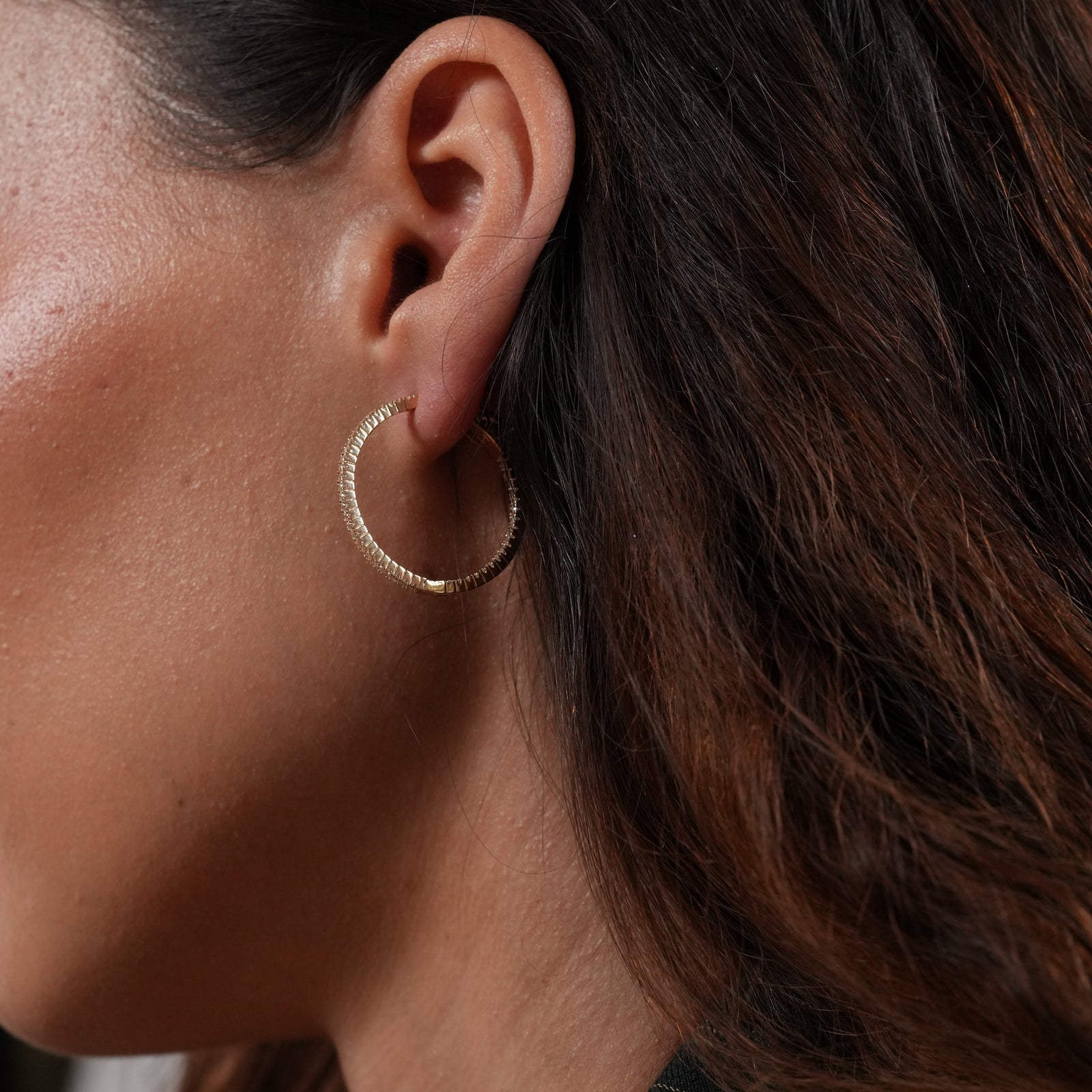 Burren jewellery hoop earrings gold plated