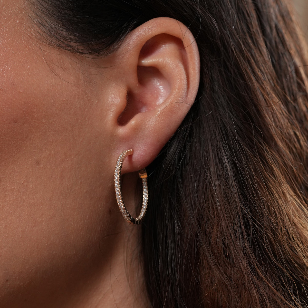 Burren jewellery hoop earrings gold plated