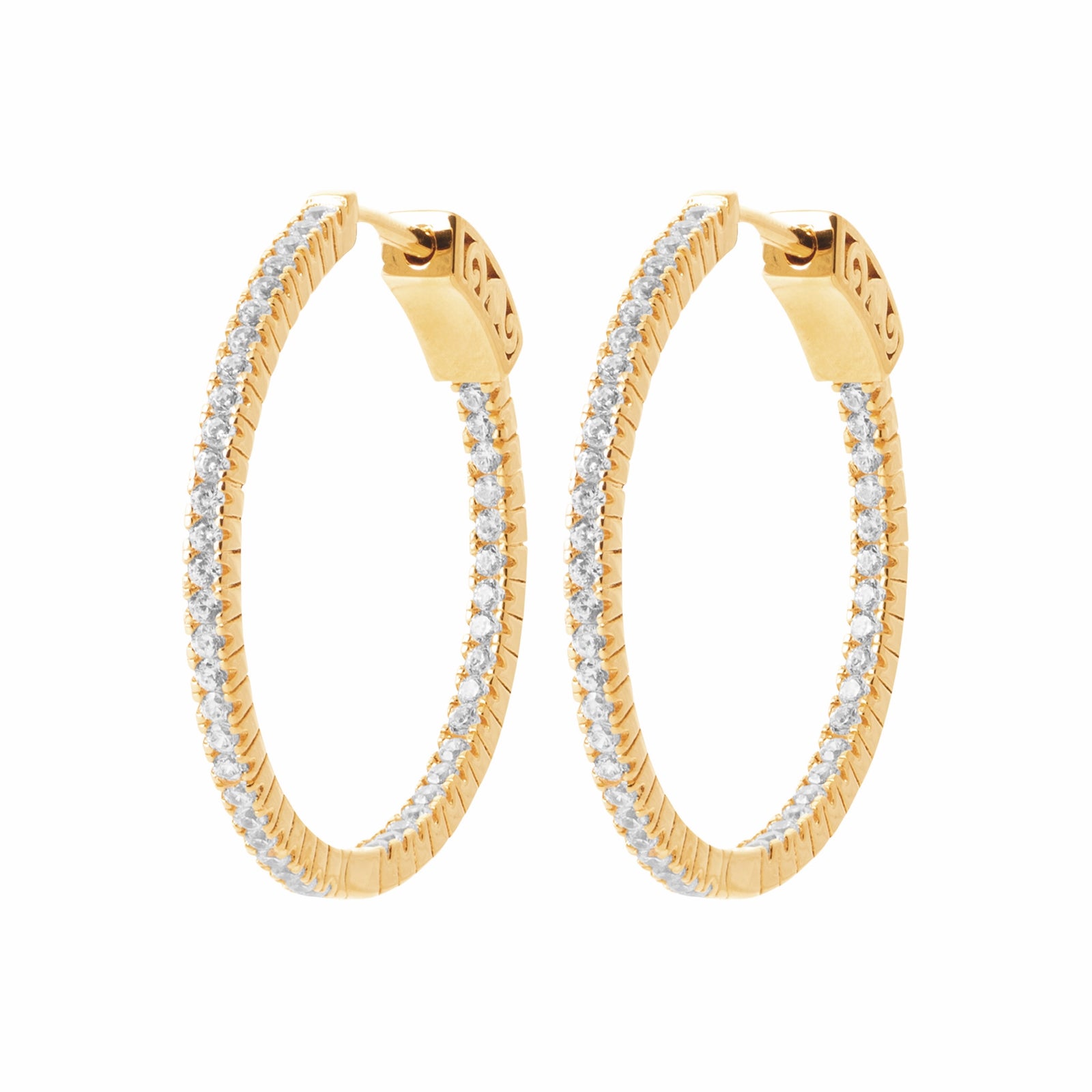 Burren jewellery hoop earrings gold plated