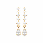Burren jewellery long drop earrings gold