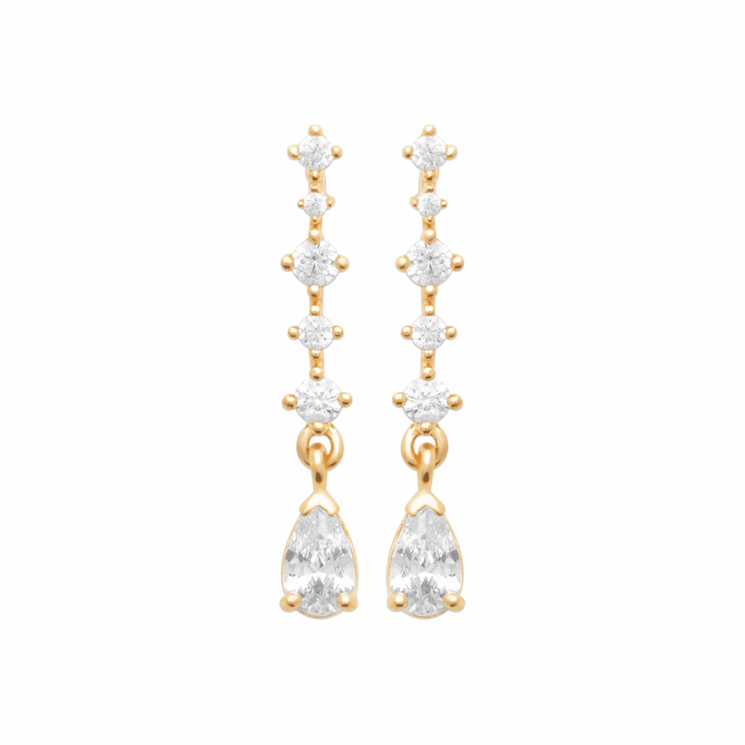 Burren jewellery long drop earrings gold