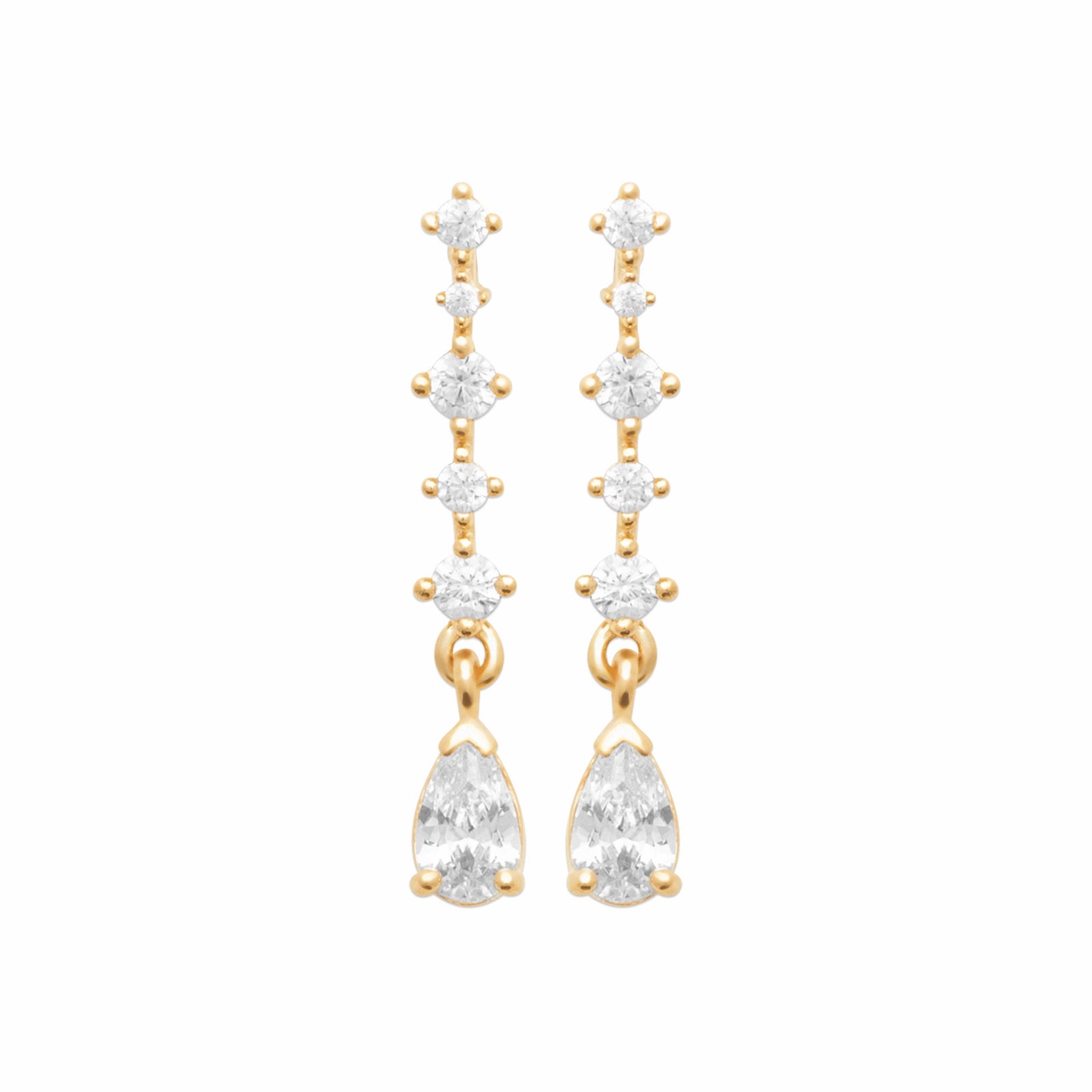 Burren jewellery long drop earrings gold