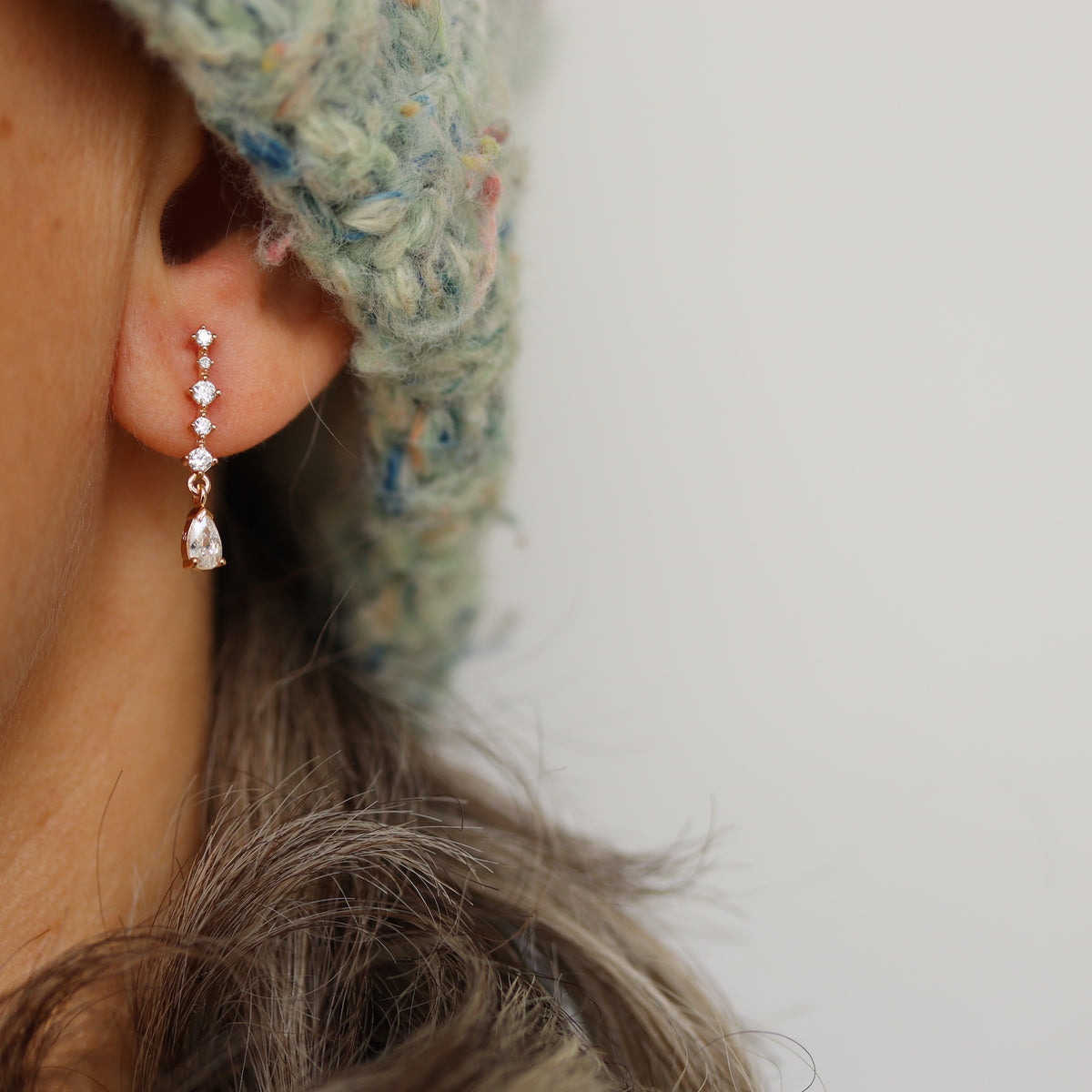 Burren jewellery long drop earrings gold