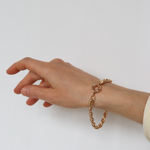 Burren jewellery statement chain bracelet a cord in 2 rope