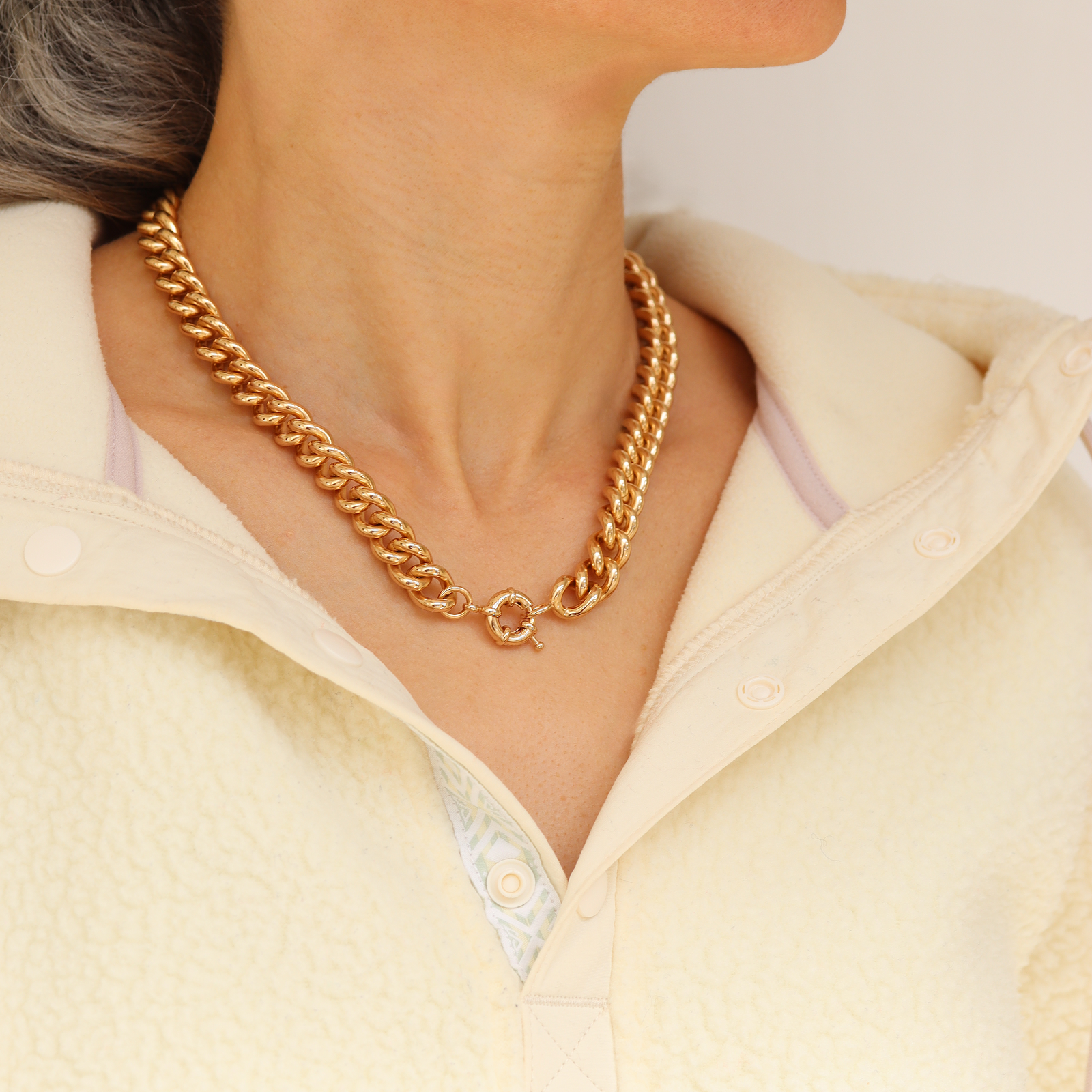 Burren jewellery 8k gold plate wind in my sail chain