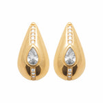 Burren jewellery teardrop stud earrings 18k gold plated