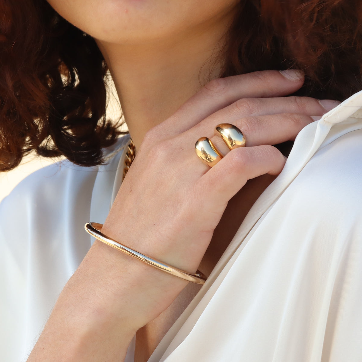Burren jewellery 18k gold plate theres still the moon ring