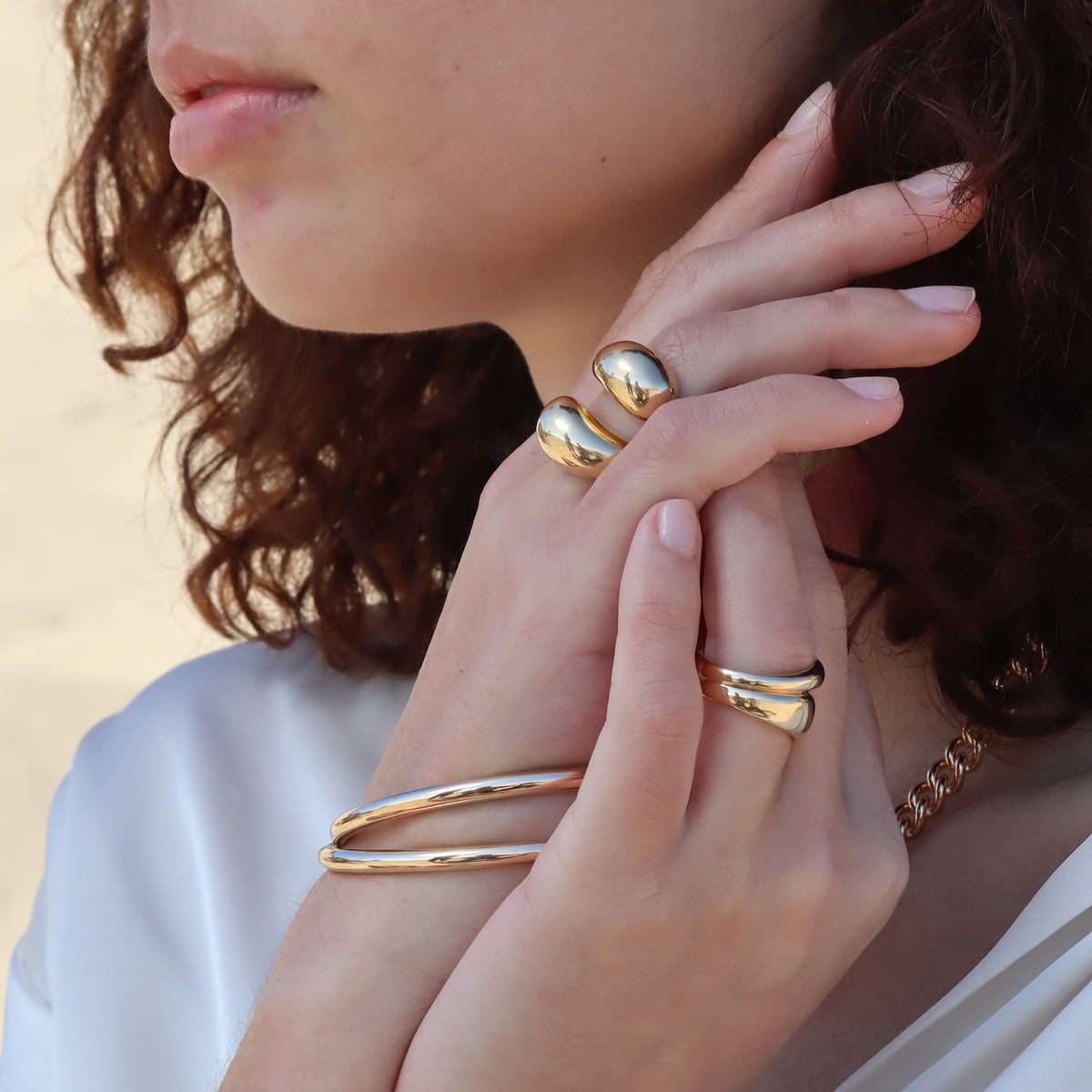 Burren jewellery 18k gold plate theres still the moon ring