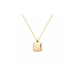 18k gold plated disk pendant