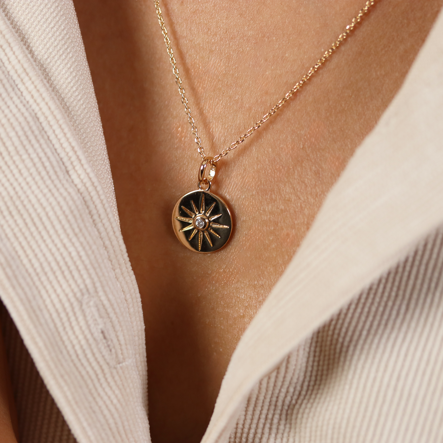 Burren Jewellery 18k gold plate im so in love with u sun fashion necklace pendant boho