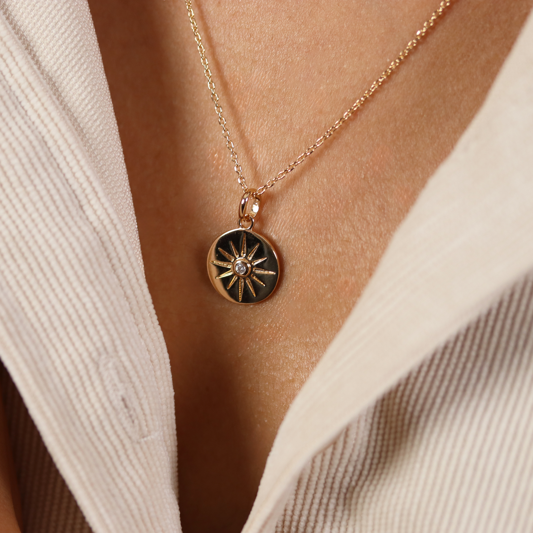 Burren Jewellery 18k gold plate im so in love with u sun fashion necklace pendant boho