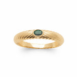 Burren jewellery gold stacking ring  emerald