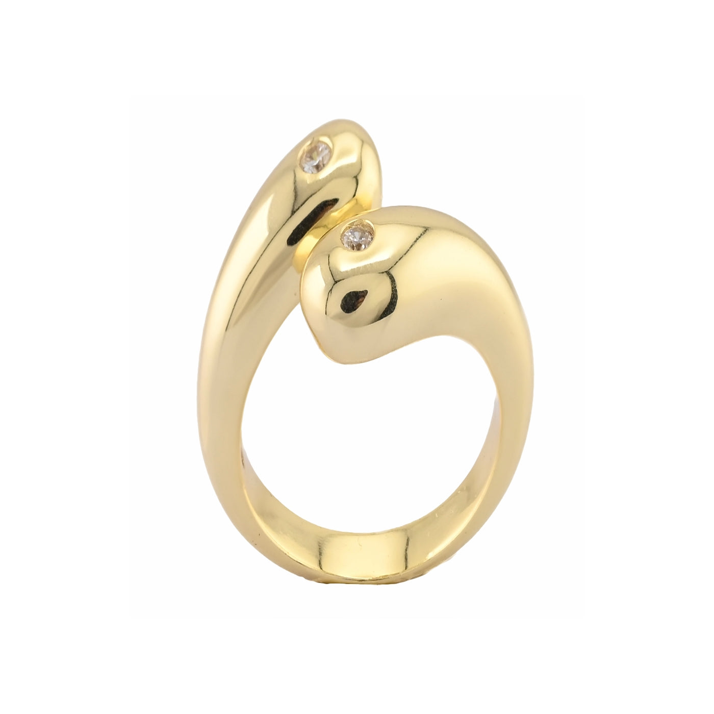 Burrens Jewellery 18k gold plated ring sculpted
