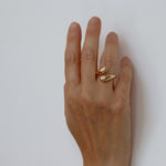 Burrens Jewellery 18k gold plated sculptual ring