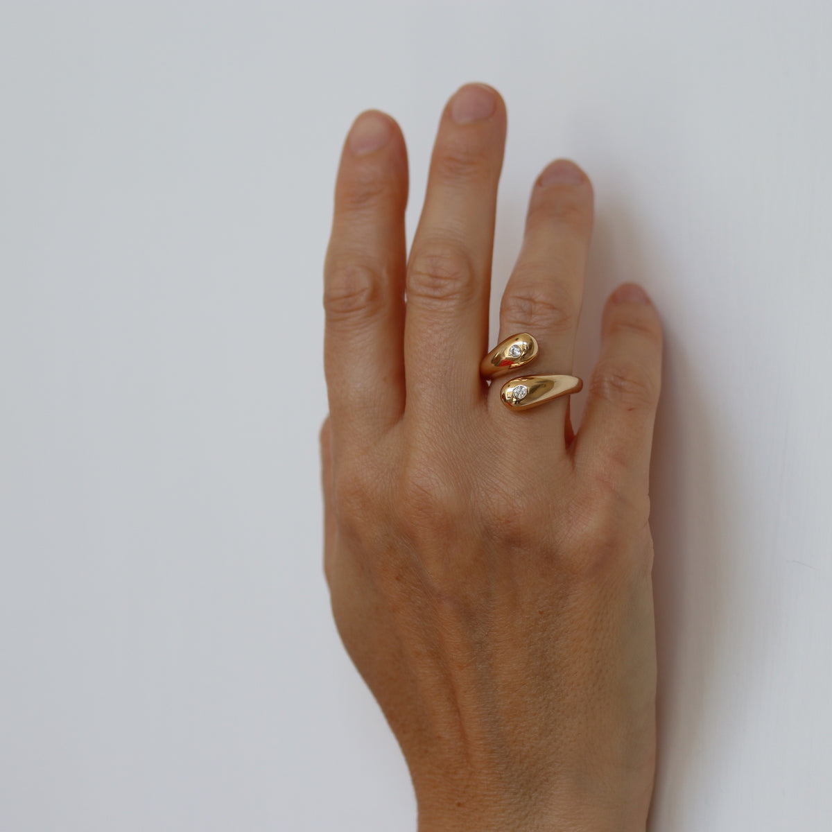 Burrens Jewellery 18k gold plated sculptual ring