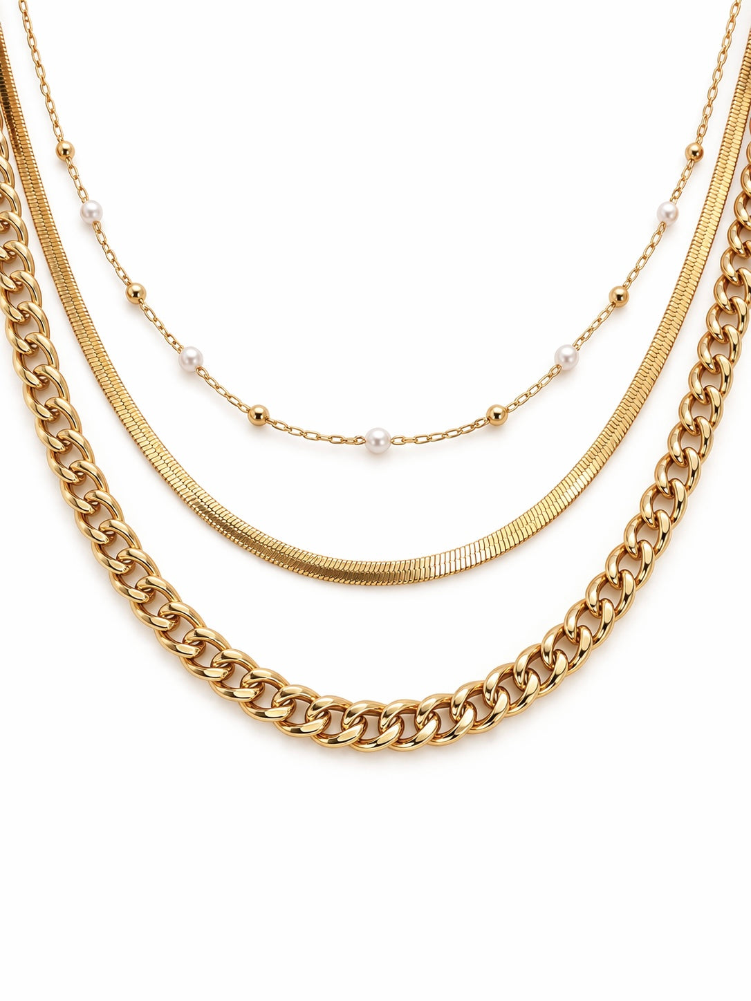 Chain Necklace Stacking Set