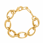 Heavy Heart 18K Gold Plated Statement Chain Bracelet | Burren Jewellery