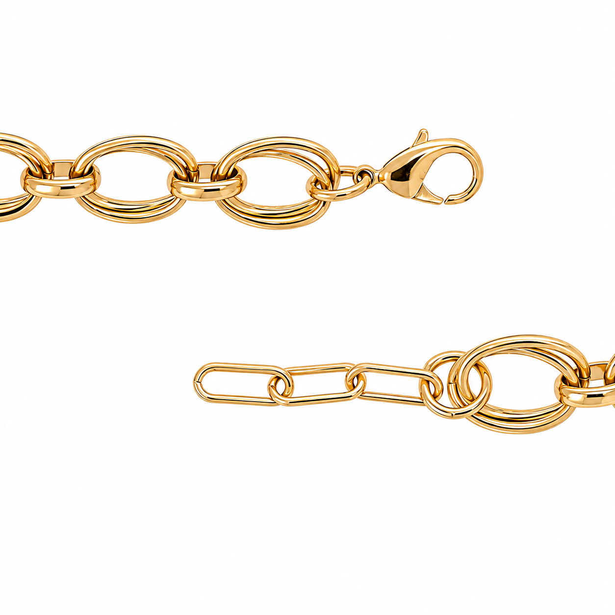 Clasp of the Heavy Heart 18K Gold Plated Statement Chain Bracelet | Burren Jewellery