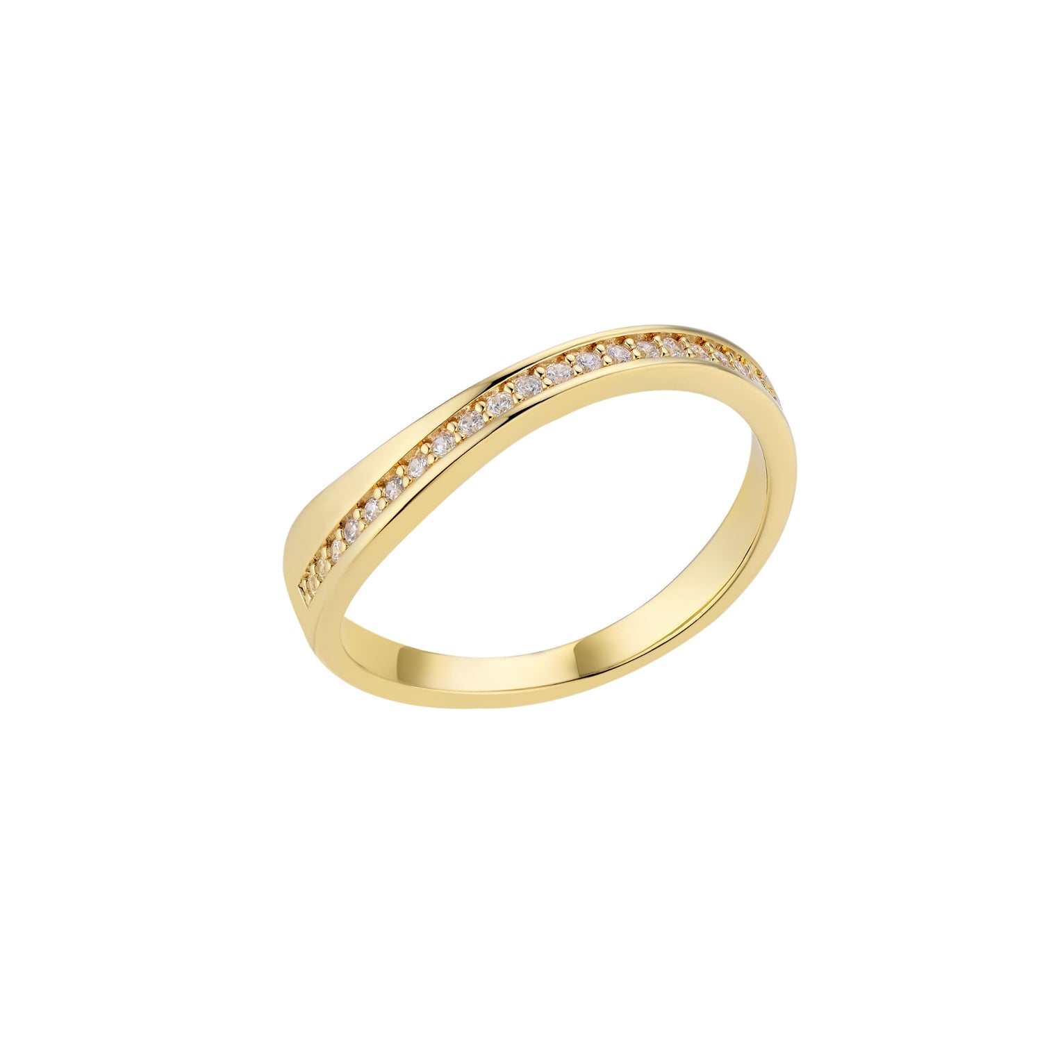 Illumination Curved Pavé Ring