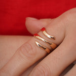 burren jewellery 18k gold plated sculptural twist ring