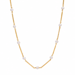 Never Say Goodbye 18K Gold Plated Freshwater Pearl Necklace | Burren Jewellery