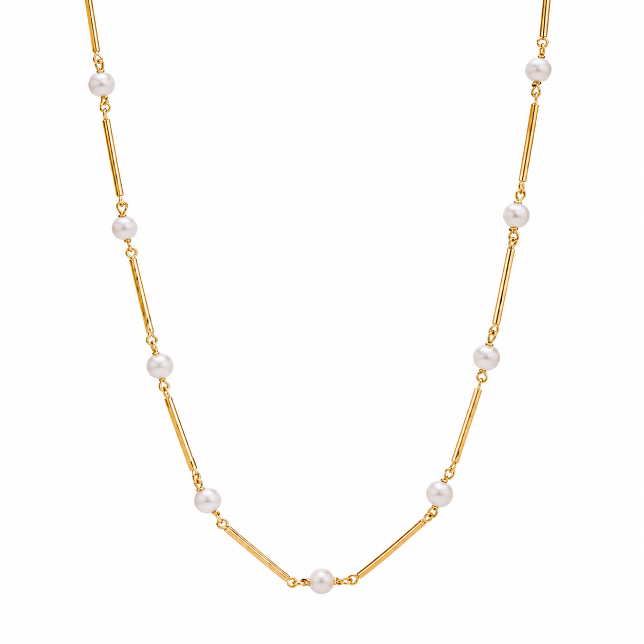 Never Say Goodbye 18K Gold Plated Freshwater Pearl Necklace | Burren Jewellery