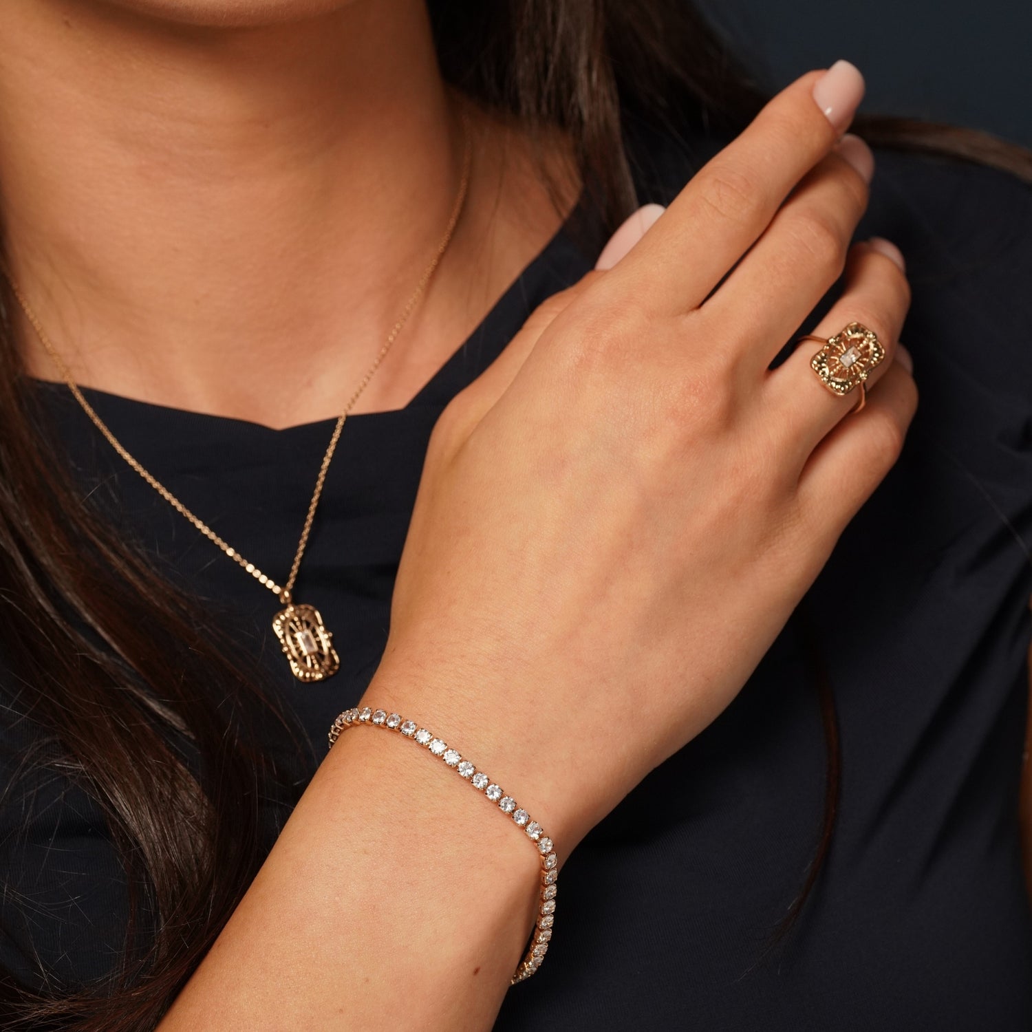 Sovereign Clear CZ Tennis Bracelet
