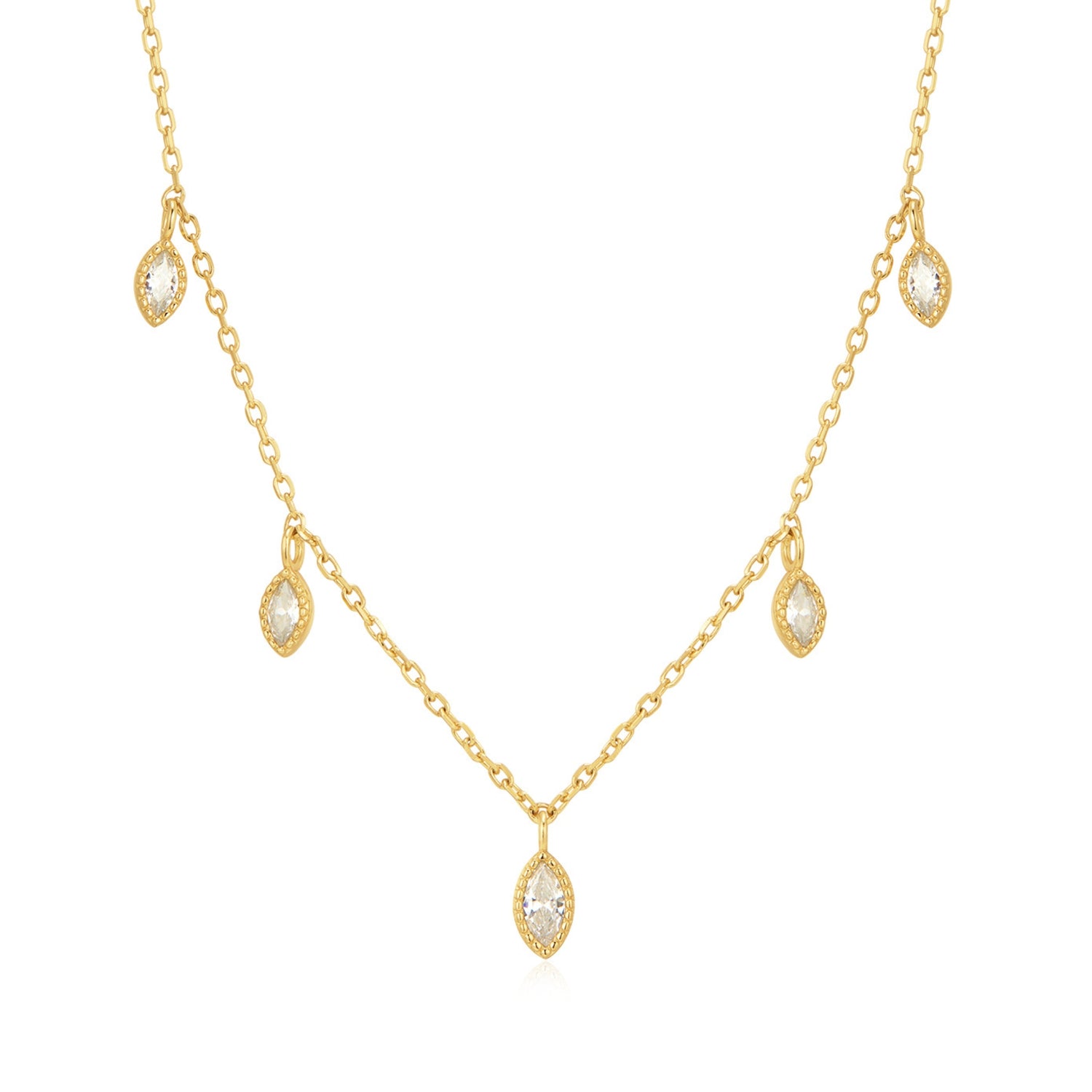 Whisper in the Wind Cubic Zirconia Drop Necklace