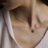 burren jewellery 18k gold a venture in paradise necklace on model