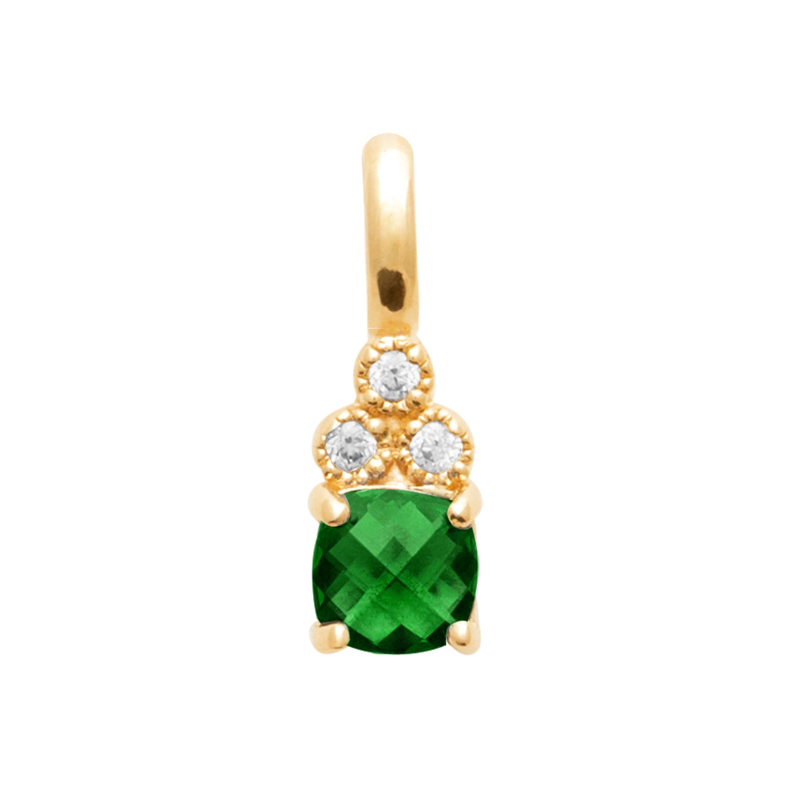 burren jewellery 18k gold emerald pendant