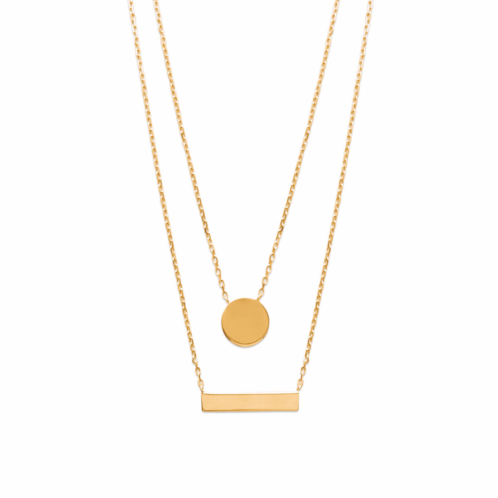 burren jewellery 18k gold plate above the level layered necklace