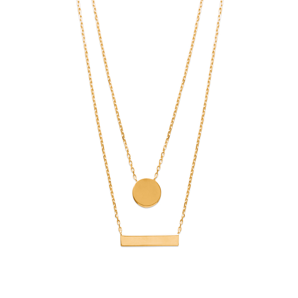 burren jewellery 18k gold plate above the level layered necklace