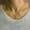 burren jewellery 18k gold plate blast from the past tbar necklace model