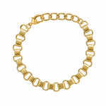 Last Goodbye 18K Gold Plated Textured Link Bracelet | Burren Jewellery