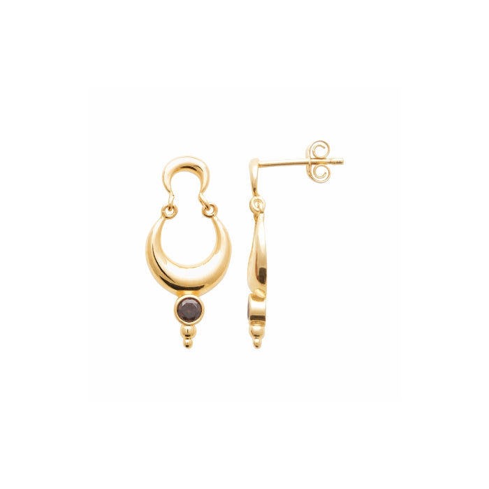 burren jewellery 18k gold plate total eclipse earrings side