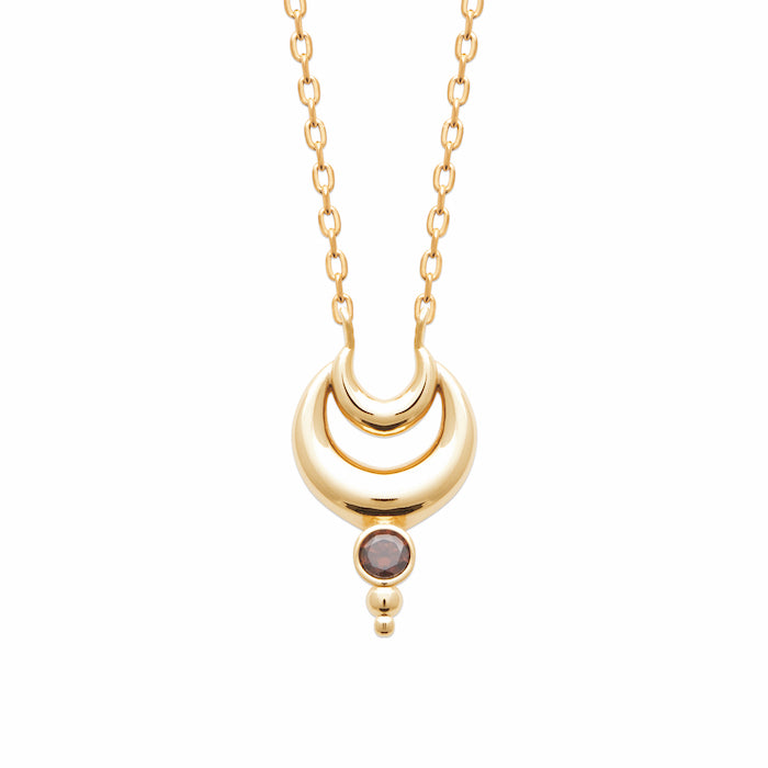 burren jewellery 18k gold plate total eclipse necklace