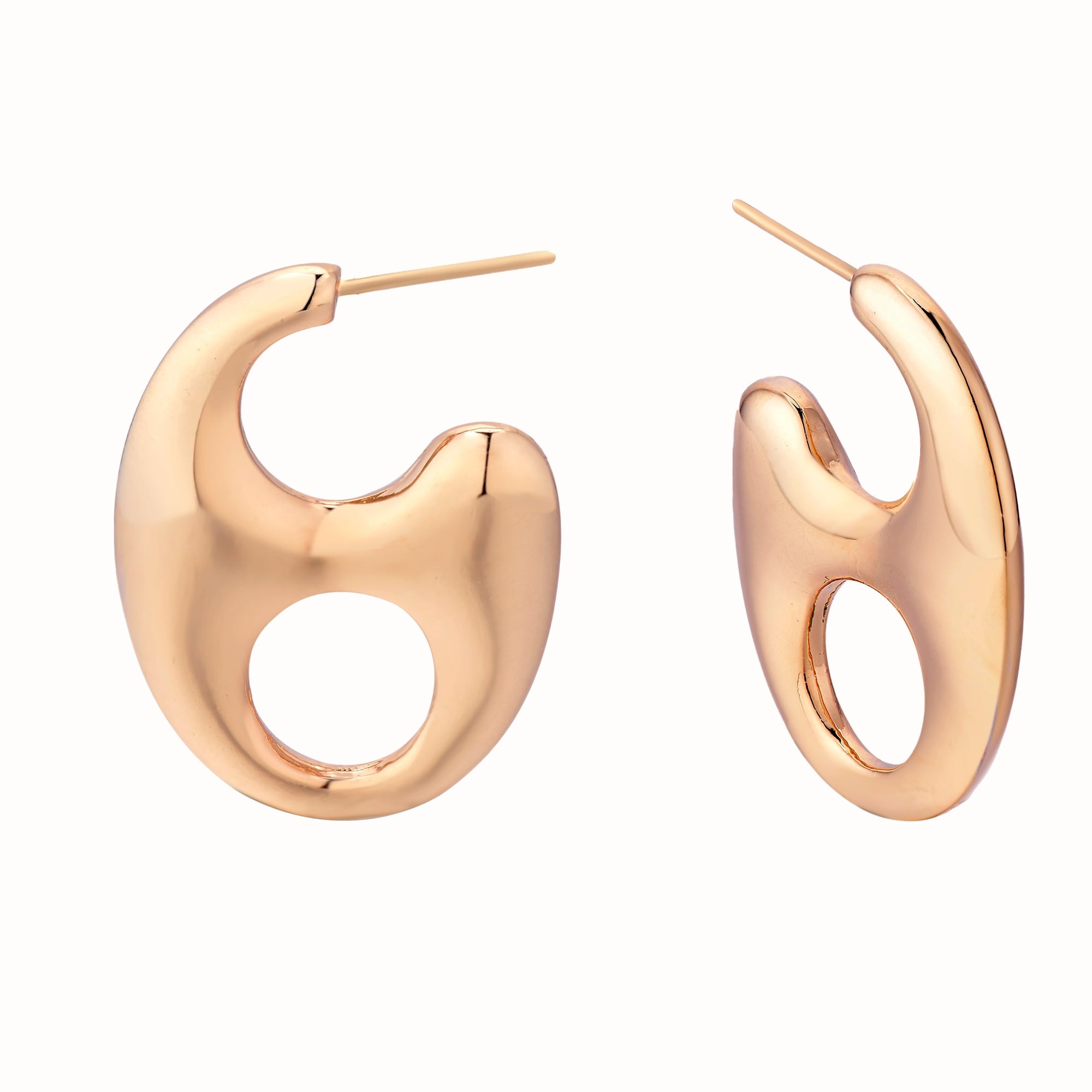 burren jewellery 18k-gold plated anchor silhouette earring