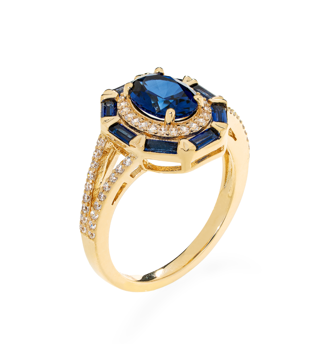 18k gold plated large statement ring