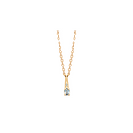 18k gold plated blue dainty necklace