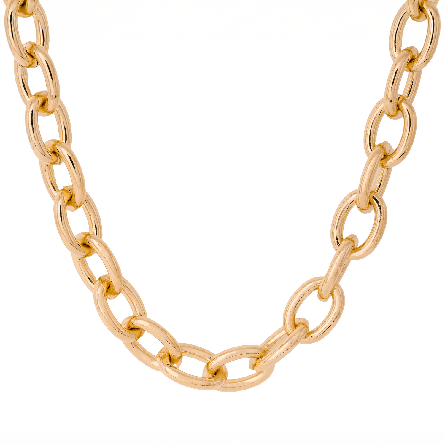 burren jewellery chunky interlocking chain necklace 